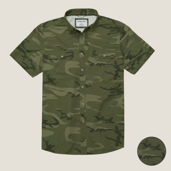 Poncho The Arroyo Original SS Shirt Dark Camo Magnetic Pockets